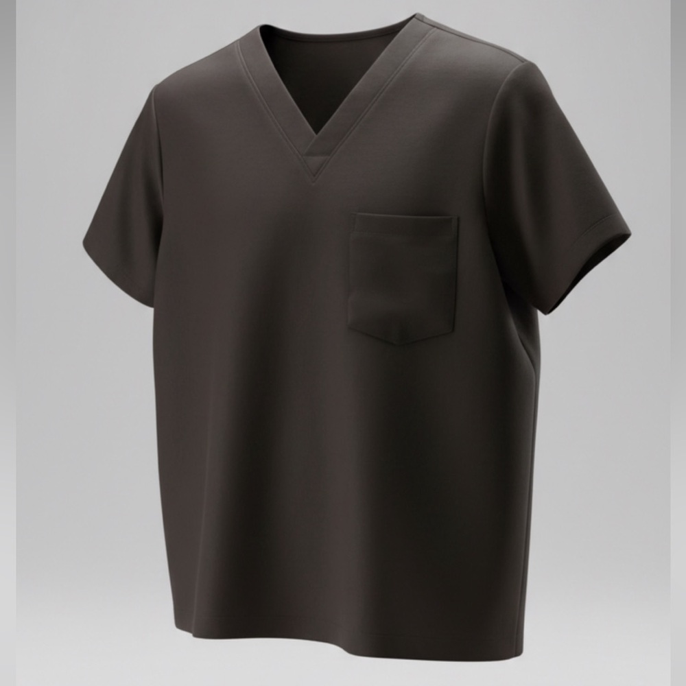 NWT $18.99 Mandala Brand - Scrub Top- Two Pocket Black Shirt - Men’s size M